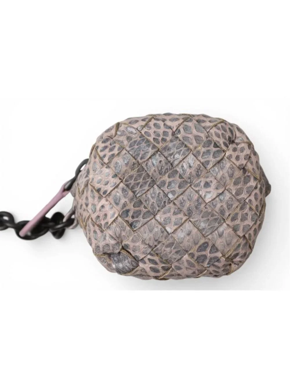 Bottega Veneta Key Holder Coin Case Mini Pouch Intrecciato Baby Pink Snake